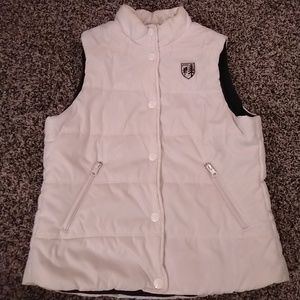 American Eagle White Puffer Vest